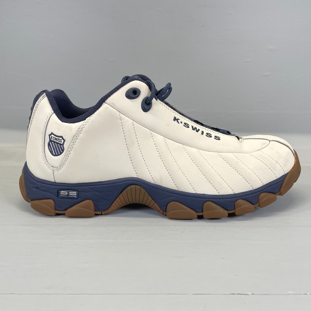 K-Swiss ST329 CMF Shoes Mens Size 12 Extra Wide White Leather Lace Up Sneakers